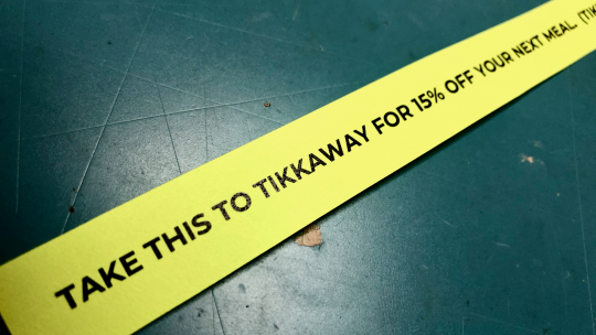 Tikkaway coupon strip